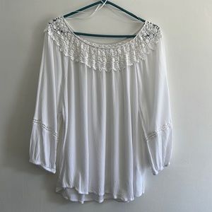 White peasant top